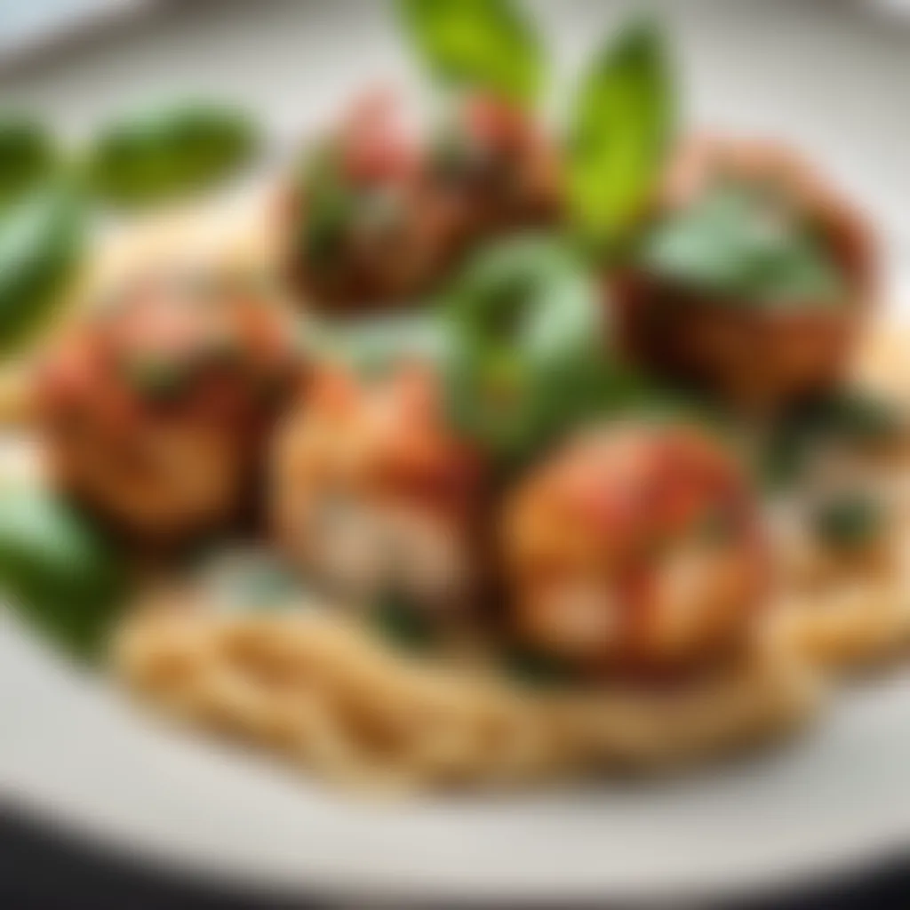 Artisanal Chicken Thigh Meatballs with Parmesan and Fresh Basil