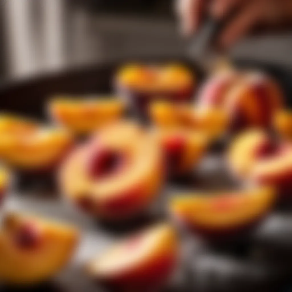 Precision Slicing of Juicy Peaches for Cobbler