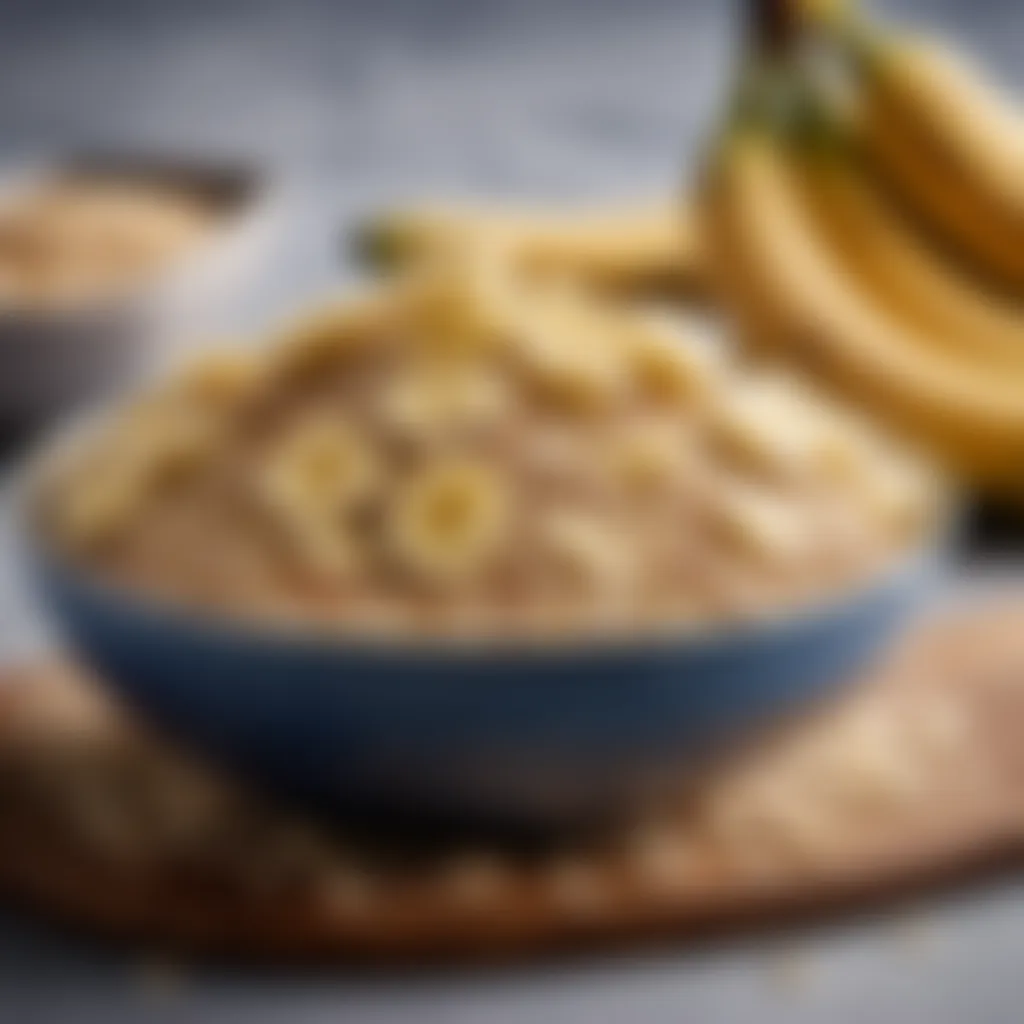 Exquisite blend of oats and bananas in a stylish bowl