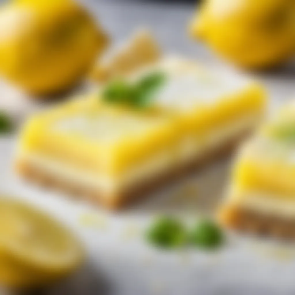 Lemon Bars - Fresh Lemon Zest Garnish