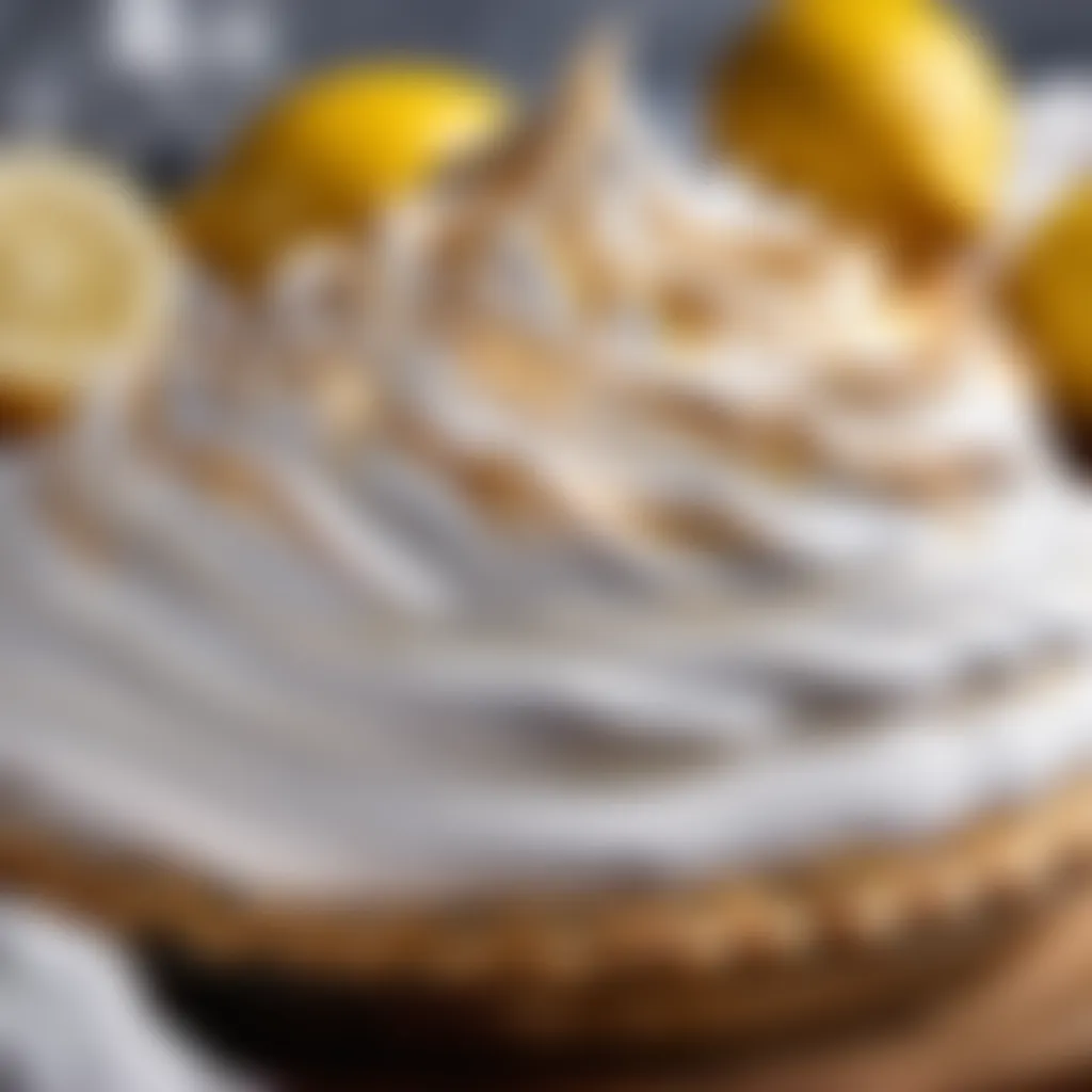 Fluffy meringue topping for lemon meringue pie