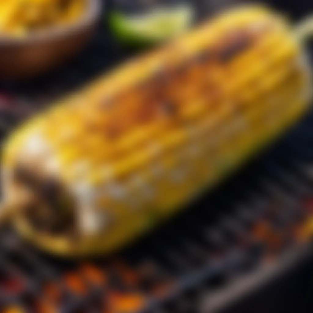 Grilled Street Corn with Tangy Lime Drizzle