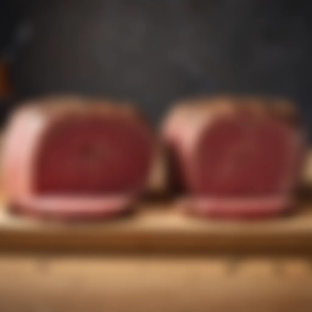 Beef cuts comparison for culinary practices