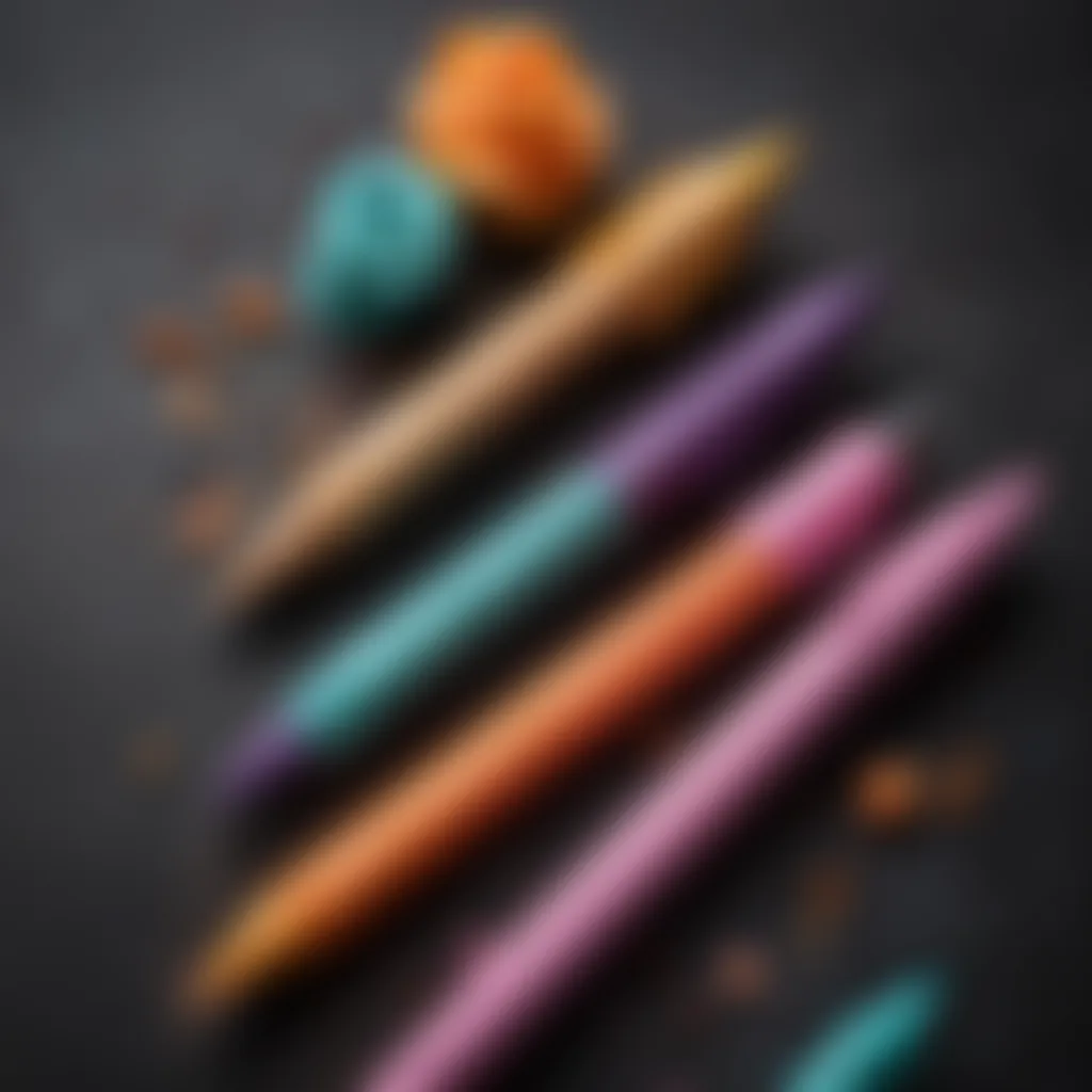 Diverse Colors of Edible Icing Pens A collection of vibrant edible icing pens in various colors