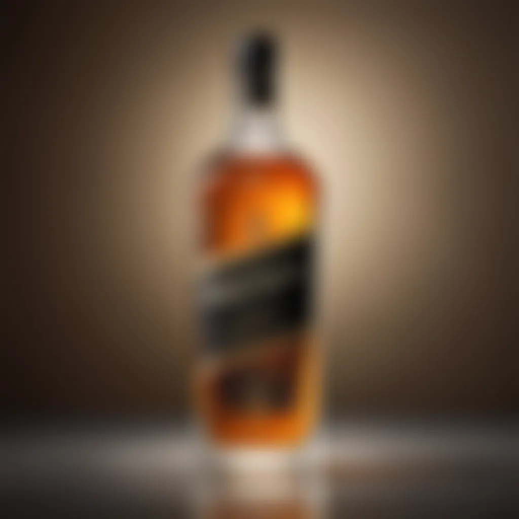 Visual representation of Johnnie Walker label hierarchy showcasing different blends