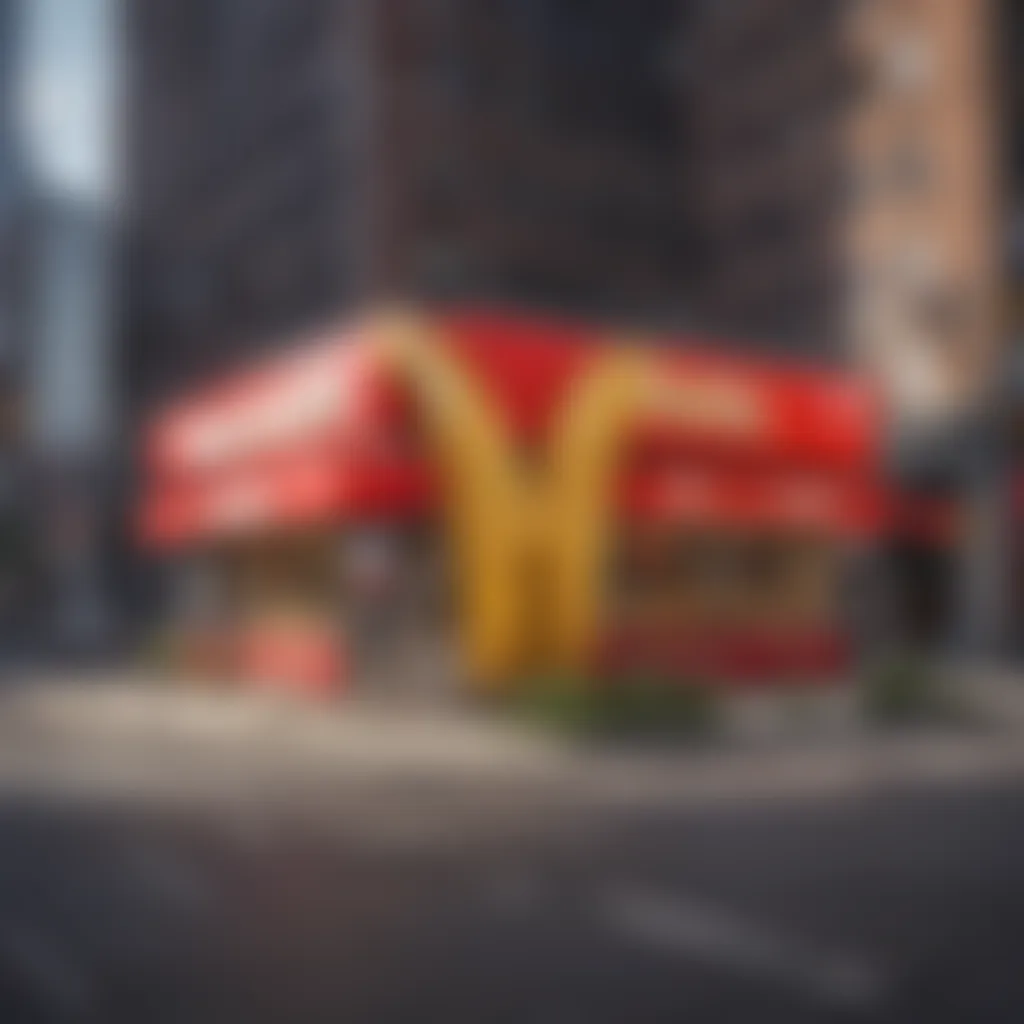 Logo of McDonald's in an urban setting