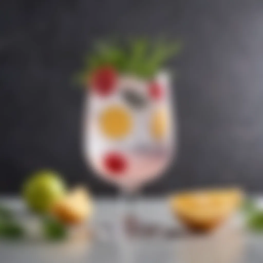 A Modern Take on Gin Cocktails Trendy gin cocktail garnished with herbs and fruits