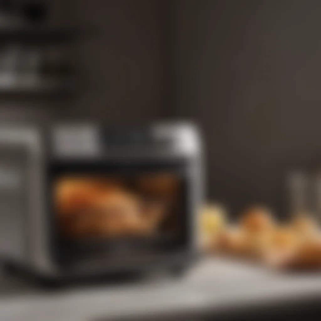 Sleek air fryer flip oven showcasing versatile cooking options