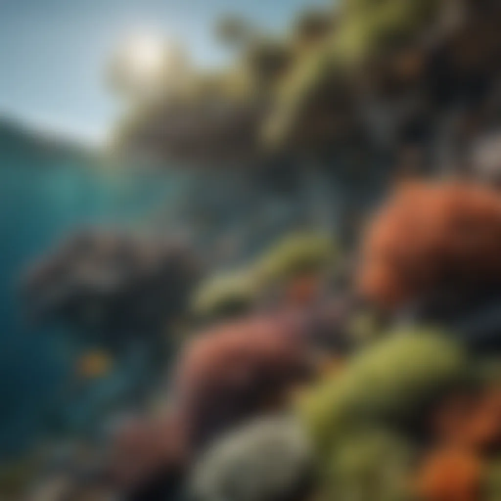 A serene ocean scene showcasing healthy marine life and a thriving ecosystem.