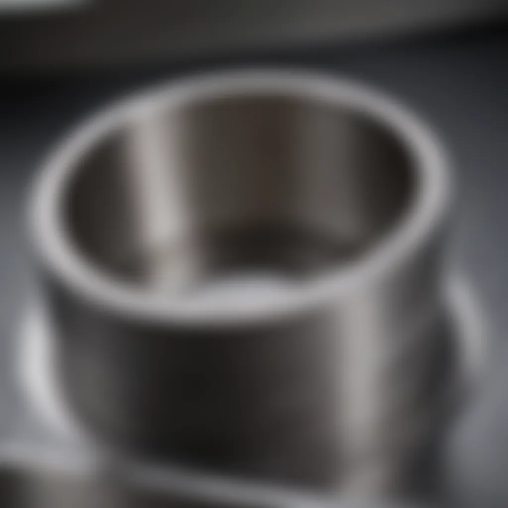 Close-up of a ring mold set made from stainless steel, highlighting its durability and craftsmanship.