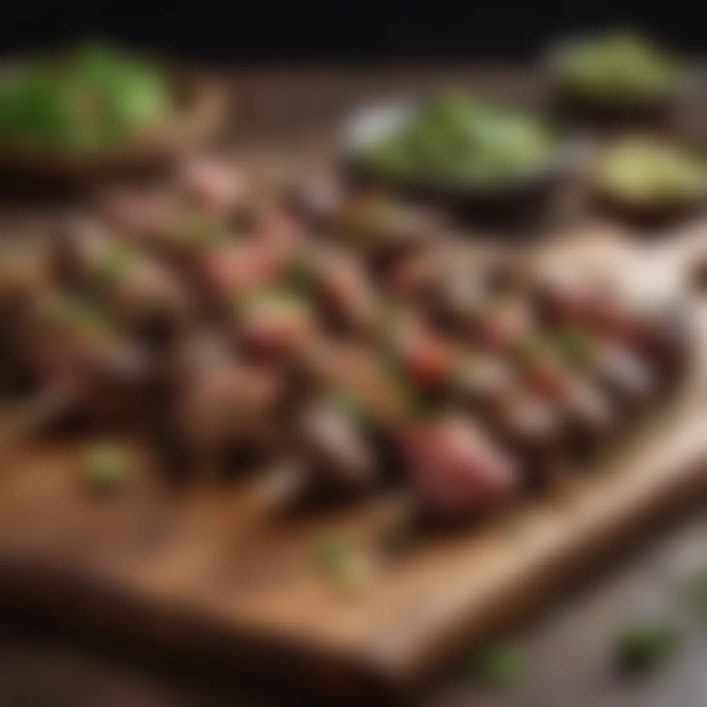 Savory Beef Heart Skewers with Chimichurri Drizzle