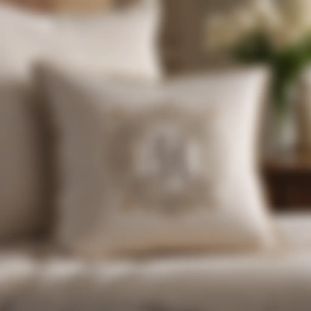 Elegant Pillow with Monogram Design