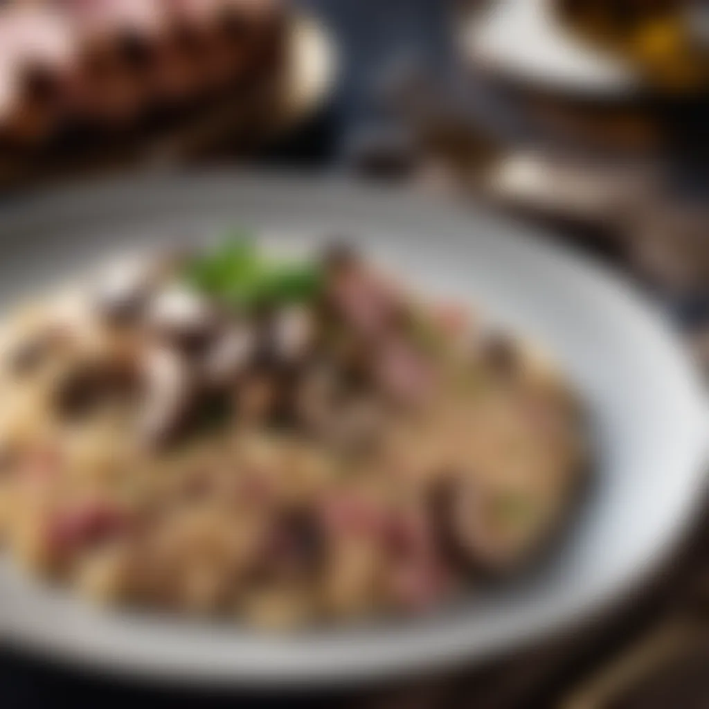 Decadent Ham and Mushroom Risotto