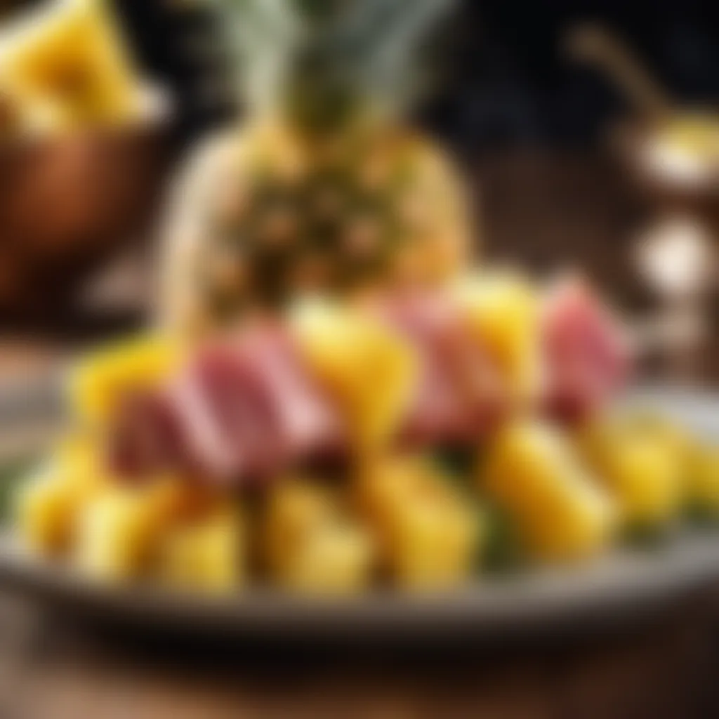 Exquisite Ham and Pineapple Skewers