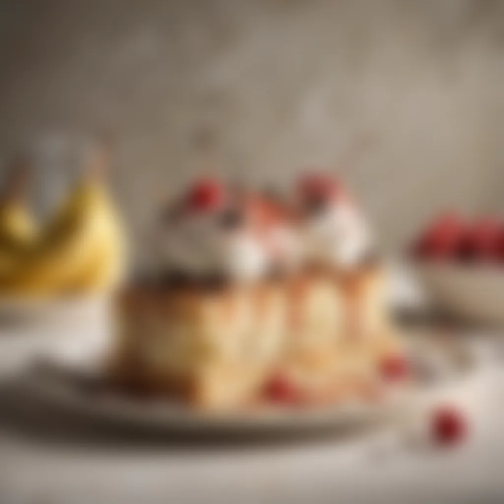 Historical depiction of classic banana split dessert that inspired the ice cream sandwich