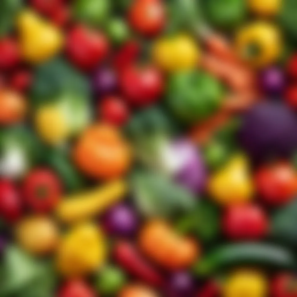 Colorful assortment of vibrant vegetables