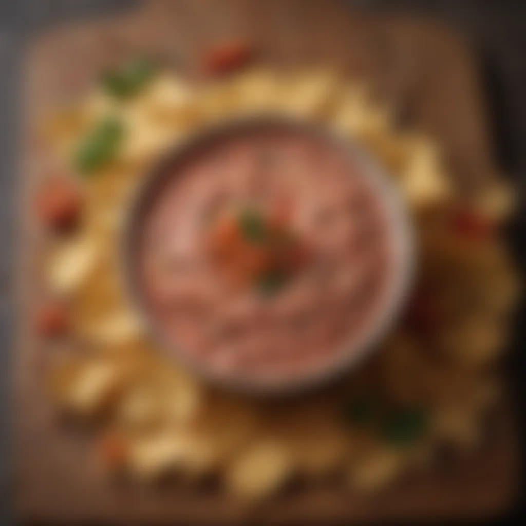 Abstract representation of vegan rotel dip preparation