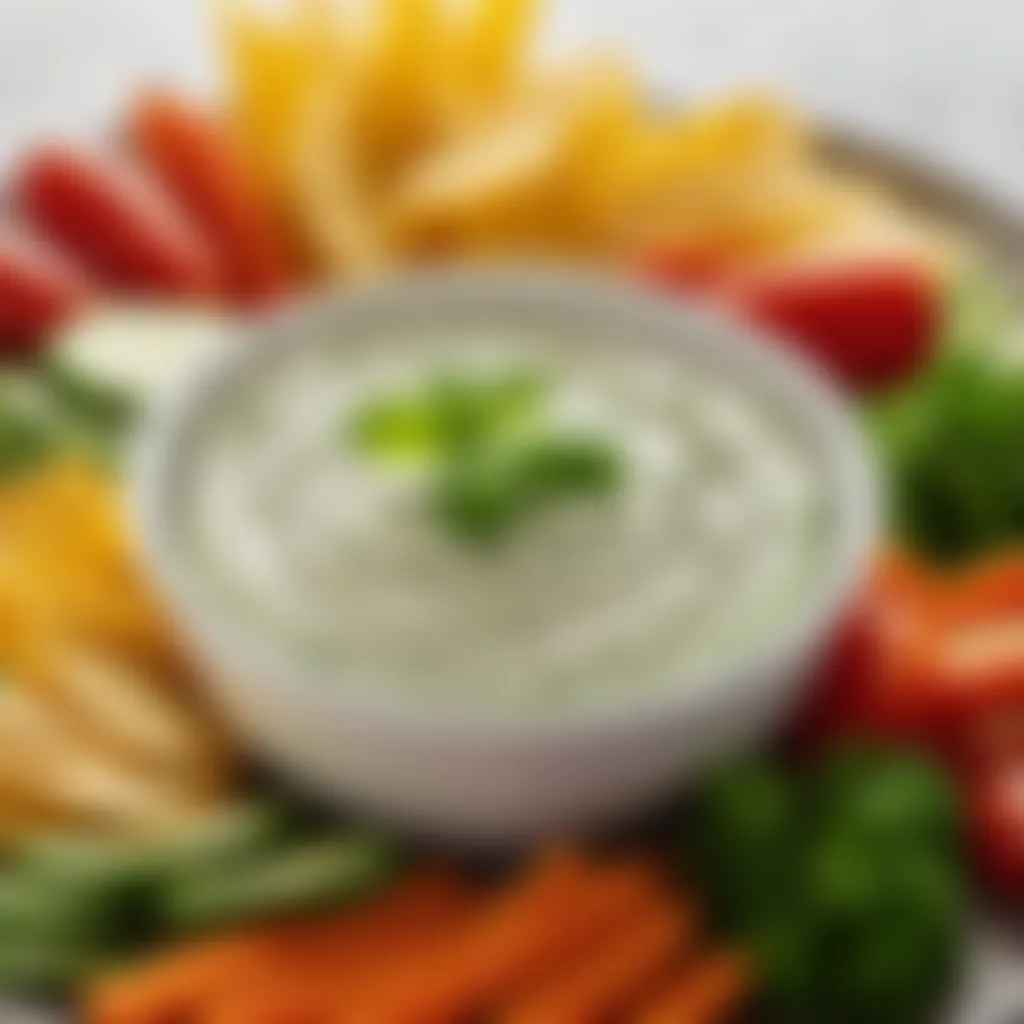 Healthy vegetable dip