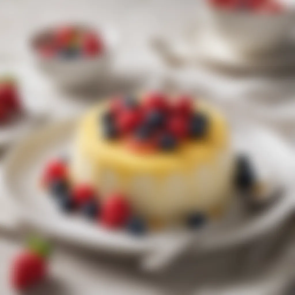 Creamy cornstarch pudding topped with fresh berries