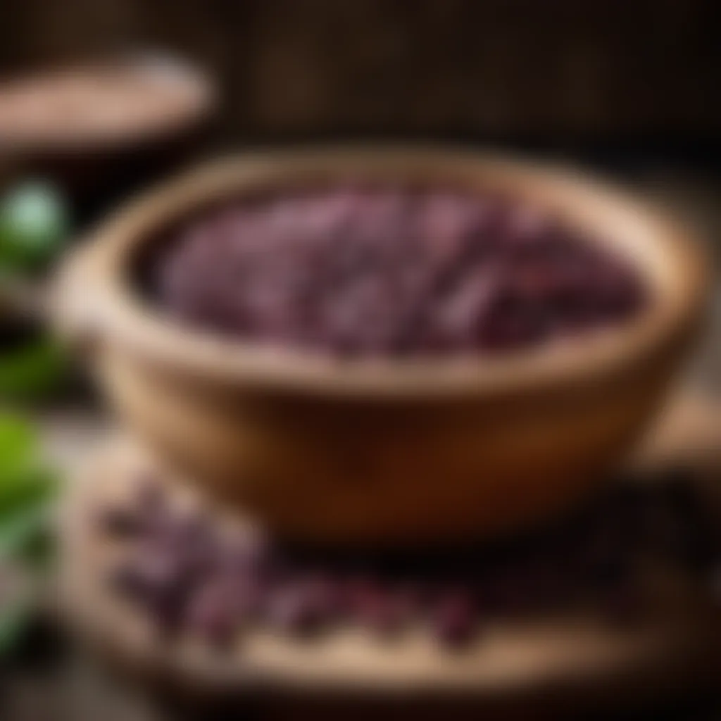 Vibrant aduki beans in a rustic wooden bowl