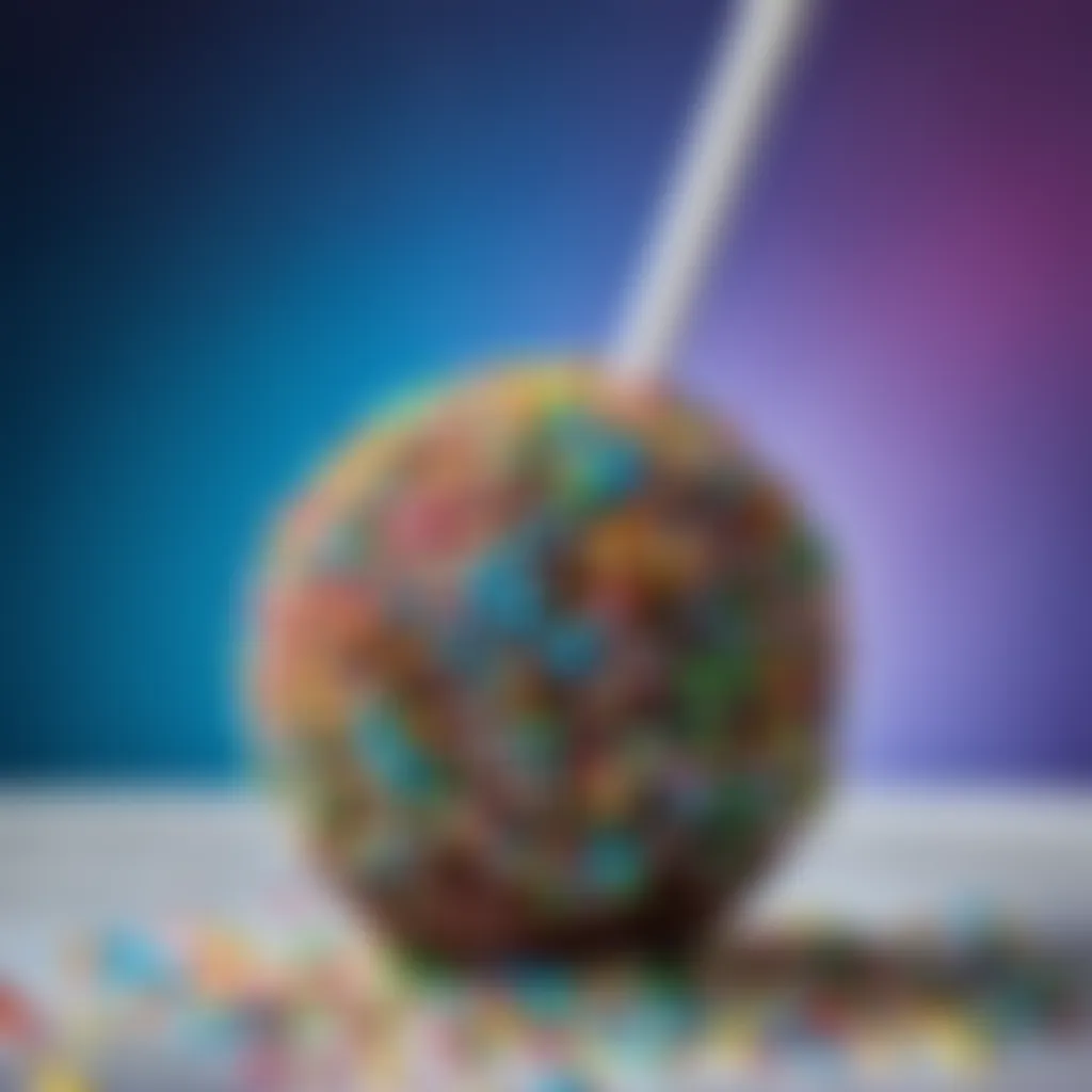 Vibrant Sprinkle-covered Cake Pop