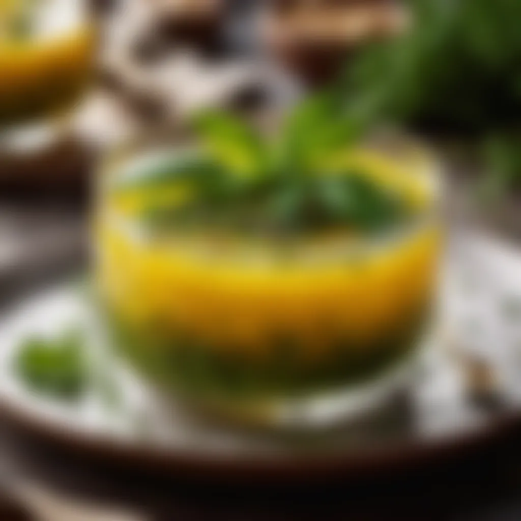 Herbal Symphony in Vrasto Artisanal Vrasto garnished with delicate herbs