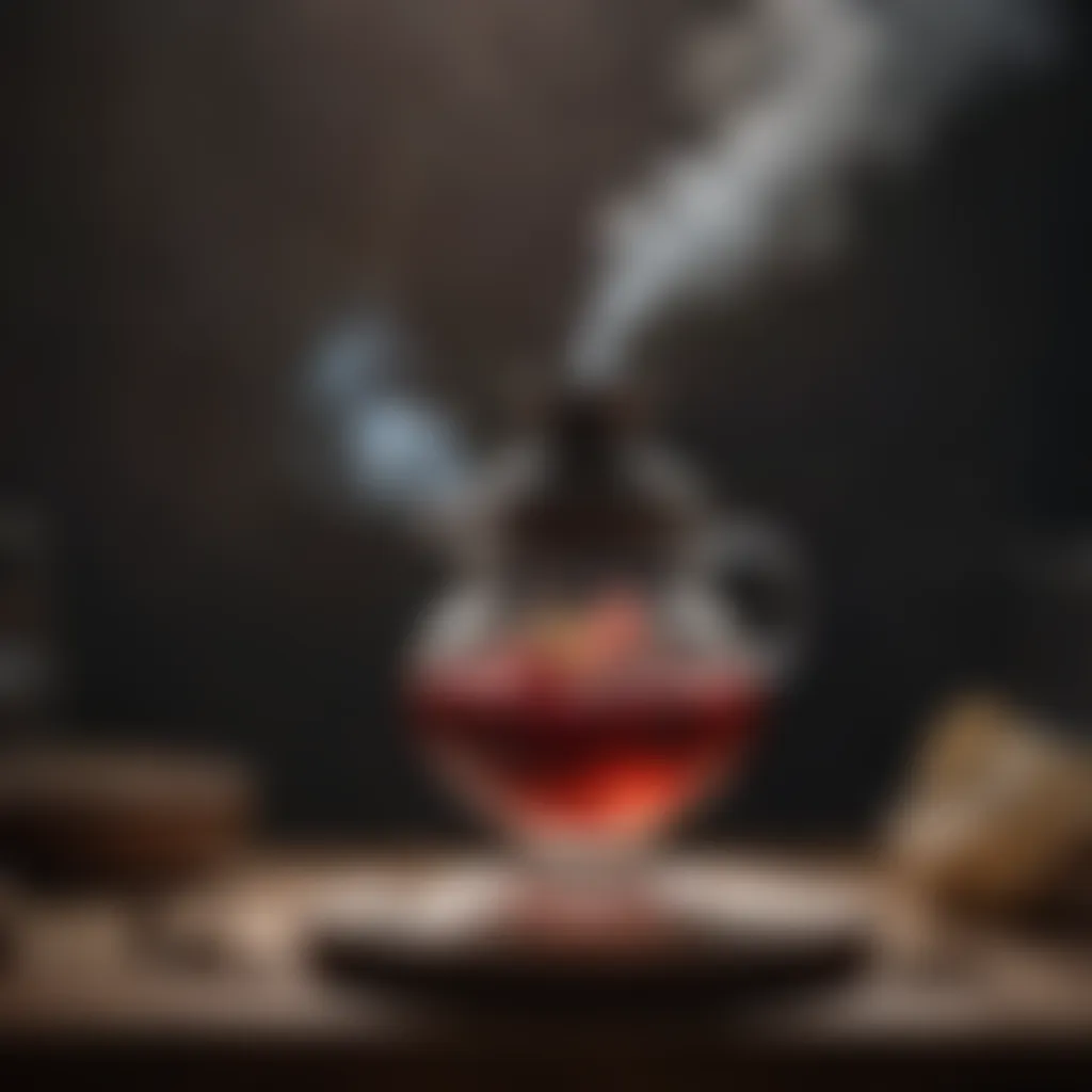 Enchanting Vapors of Vudu Elixirs Ethereal smoke enveloping a Vudu potion