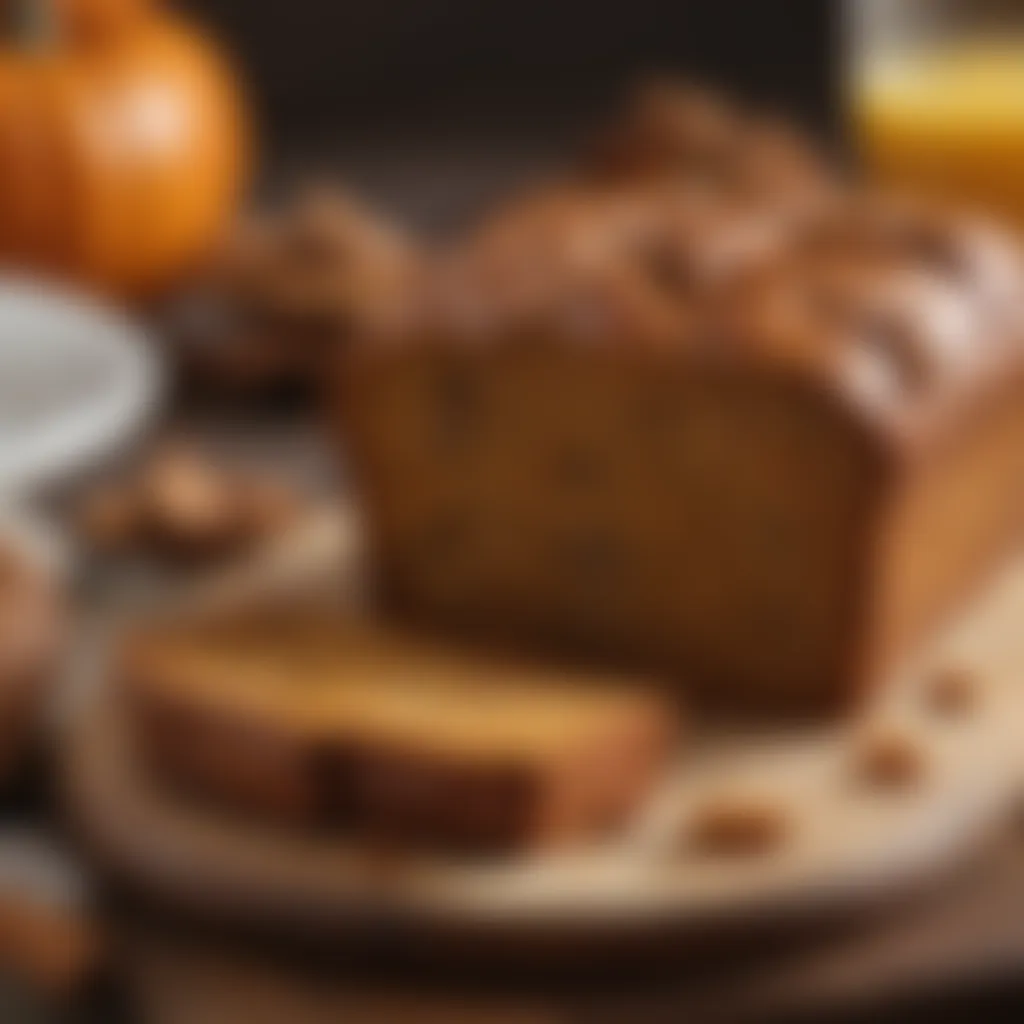 Warmly Spiced Amish Pumpkin Bread Slice