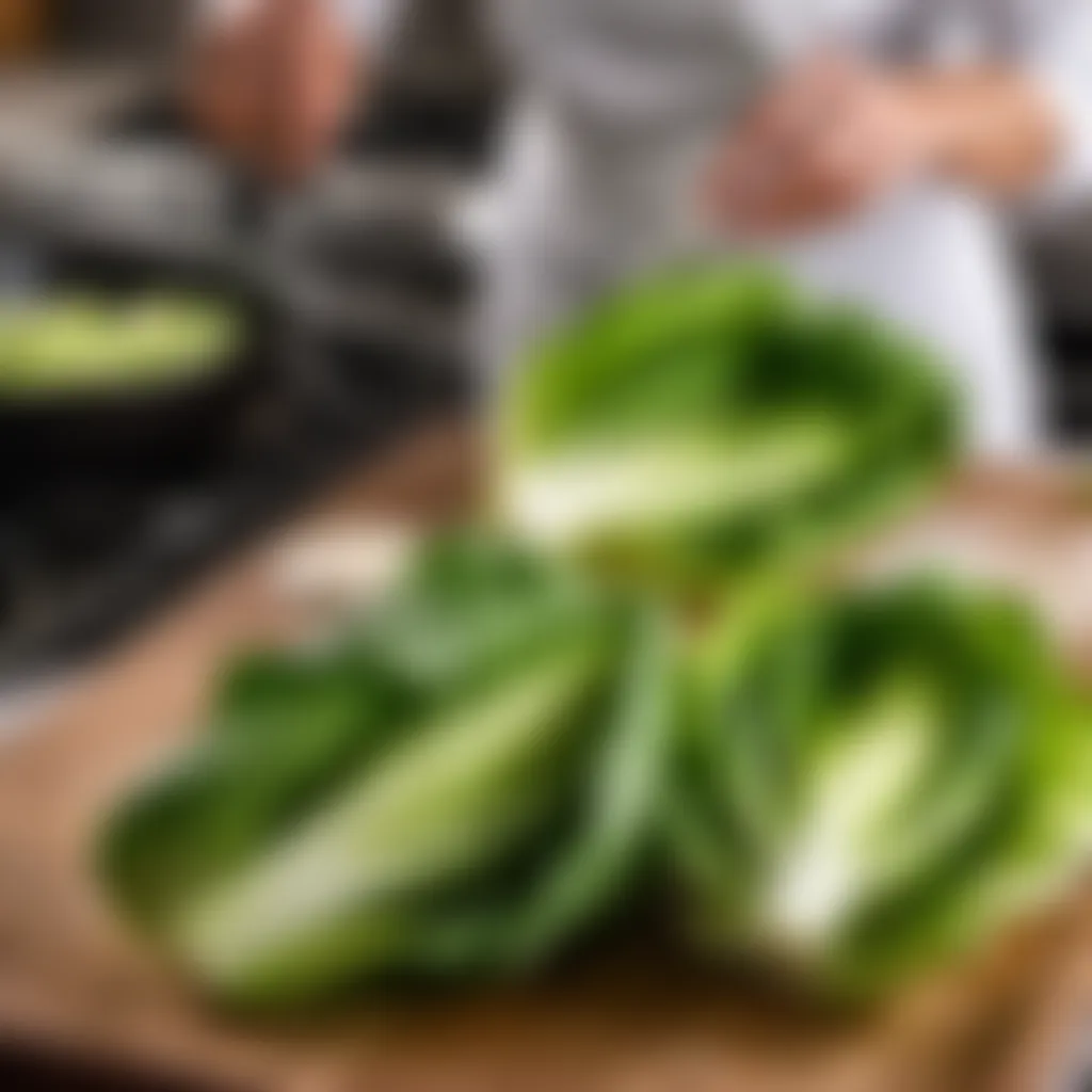 Crisp and Clean: Washing Romaine Hearts Freshly washed romaine hearts