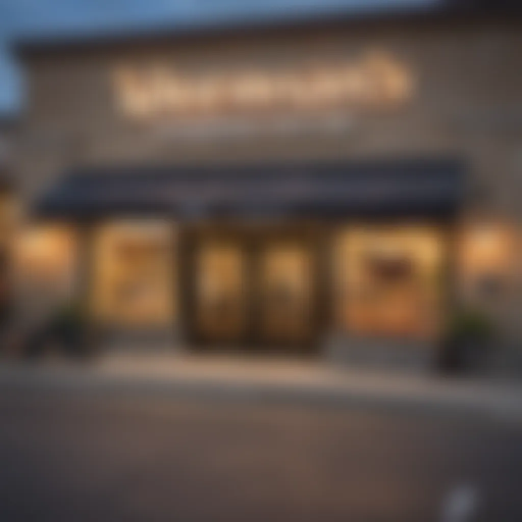 Wegmans store exterior with refund policy signage