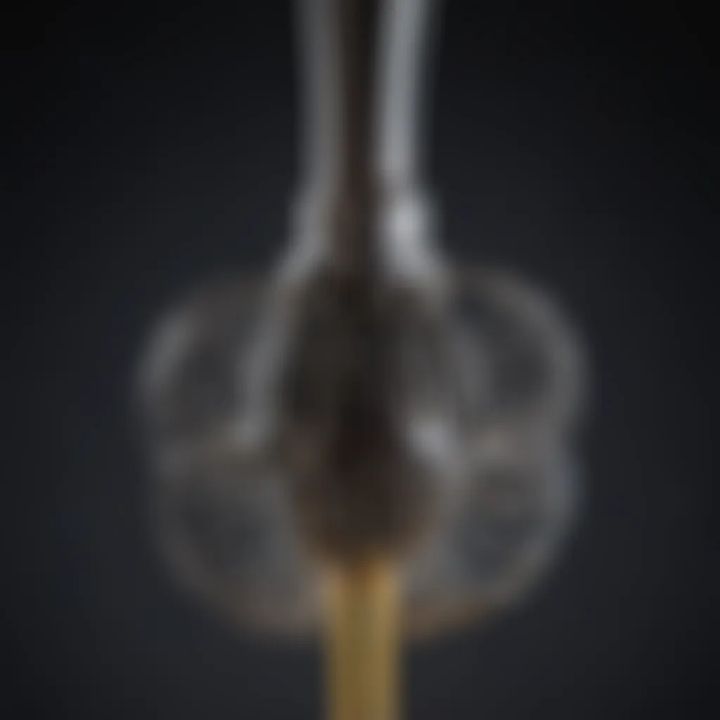 Close-up of a whisk illustrating the unique ball-end feature and its texture