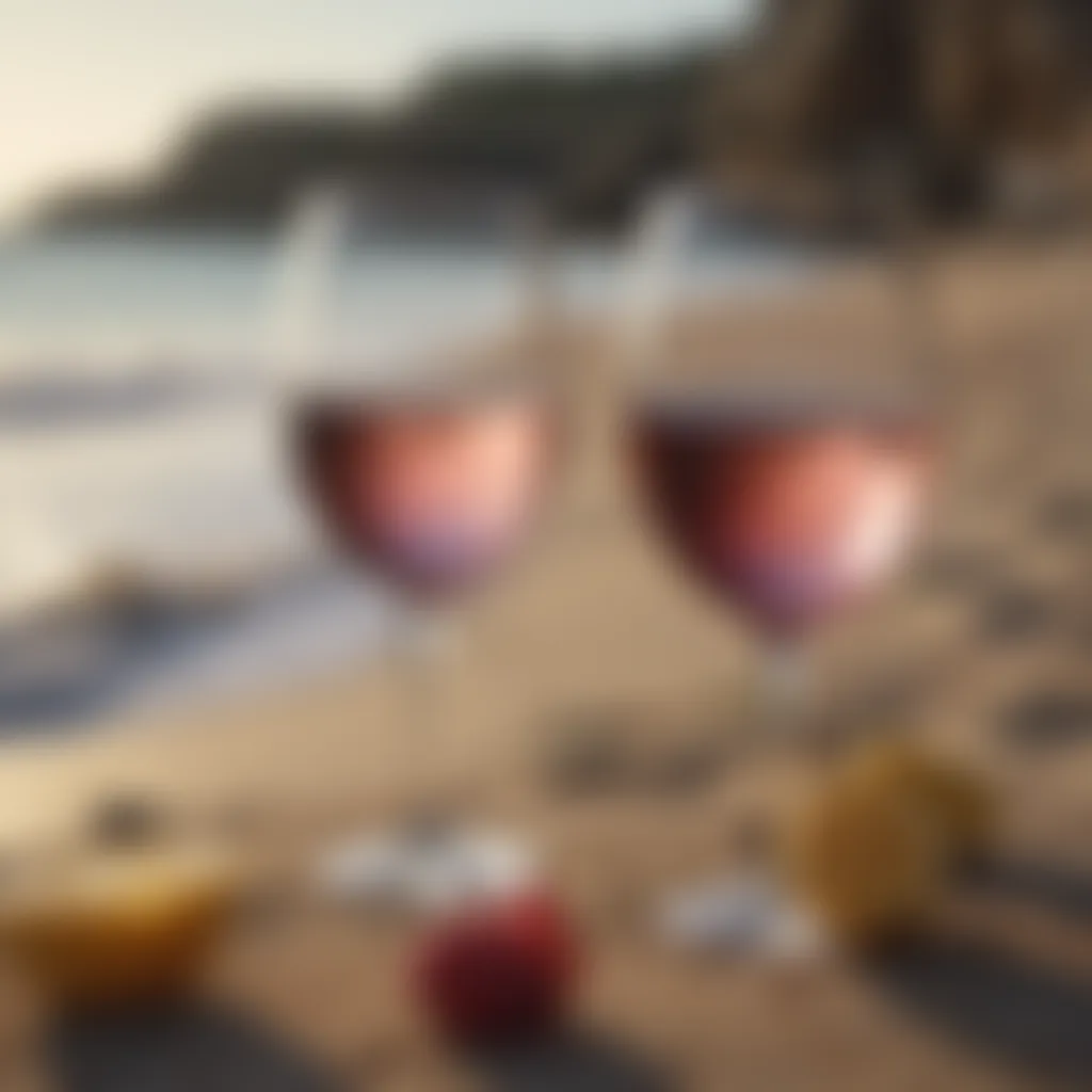 Durable wine glasses designed for beach use