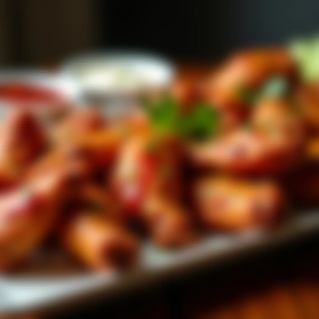 Diverse Sauces for Wing Tuesdays A vibrant spread of various chicken wings in different sauces
