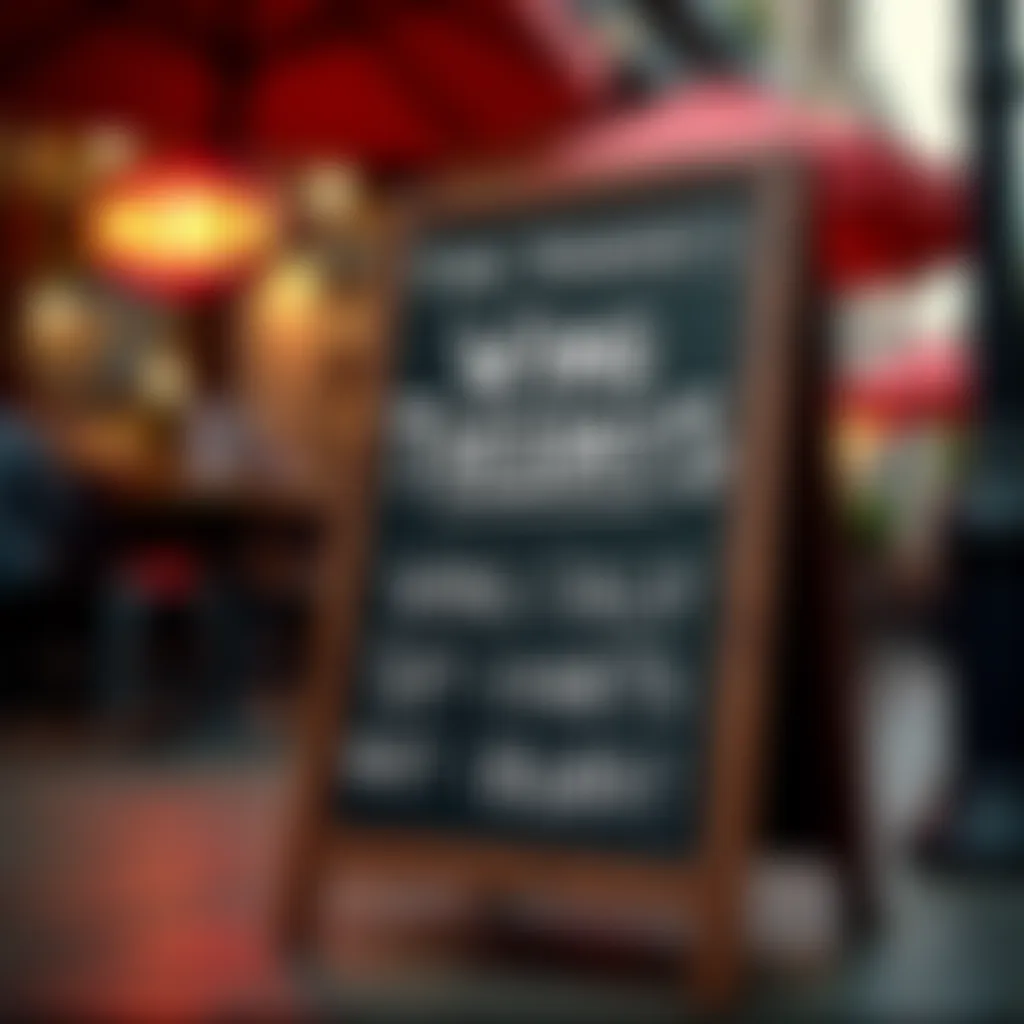 Promotional Strategies for Wing Tuesdays A chalkboard sign advertising Wing Tuesday specials outside a local eatery