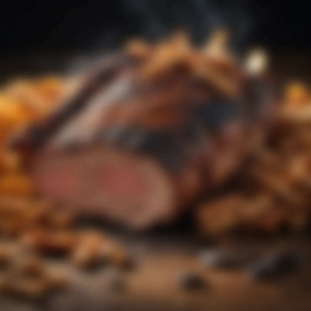 Essential Elements: Setting the Stage for Smoky Perfection Wood chips and charcoal set up for smoking