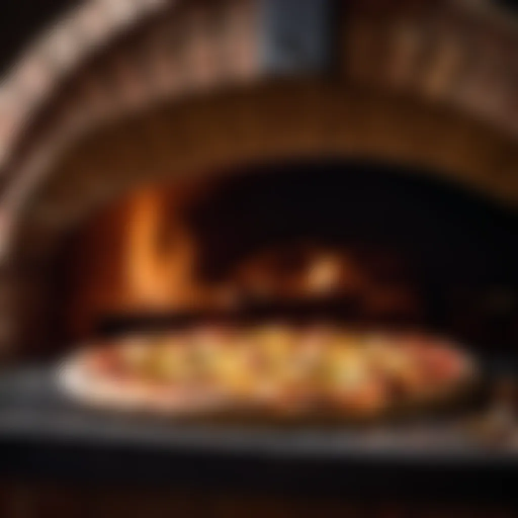 Wood-Fired Oven Baking the Perfect Pizza