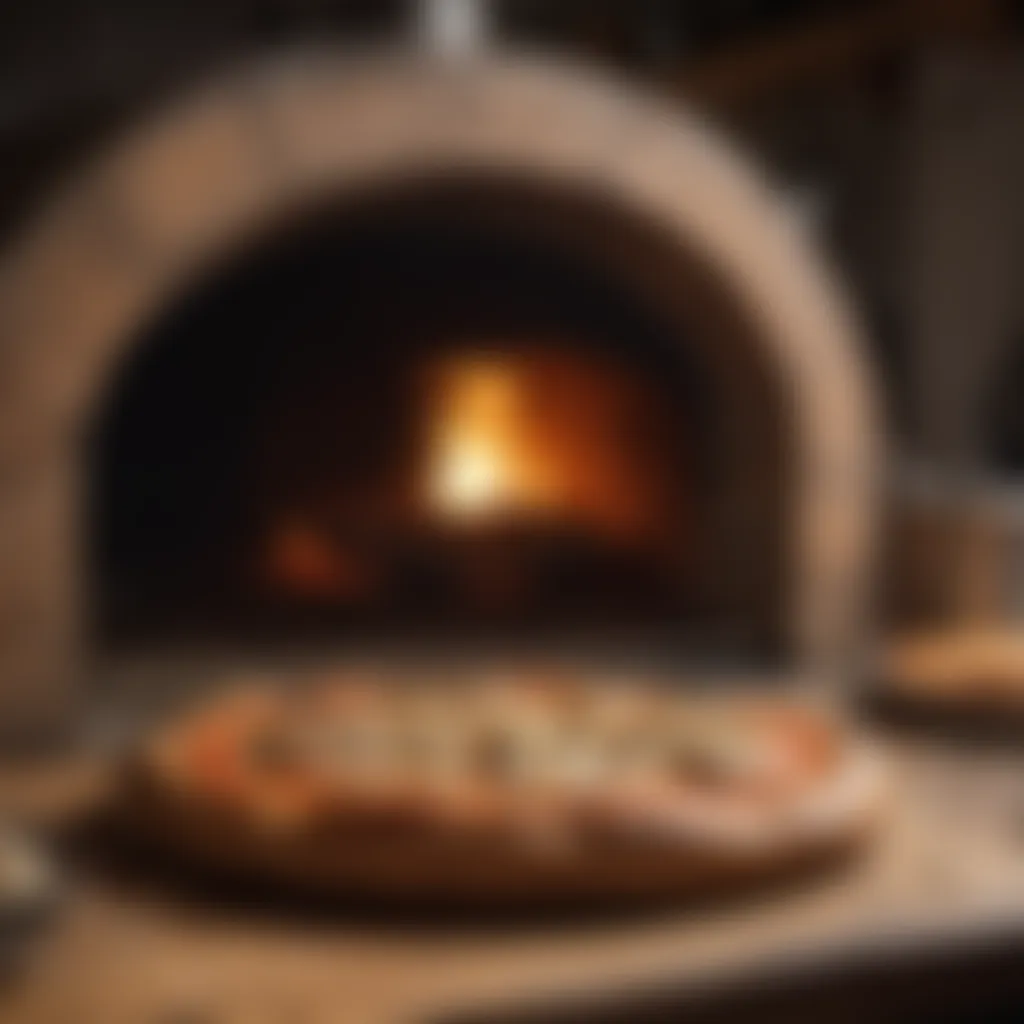 Wood-fired oven baking process for pizza bread recipe