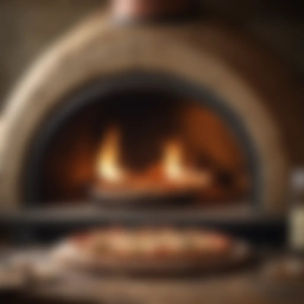 Wood-fired pizza oven with baking stone