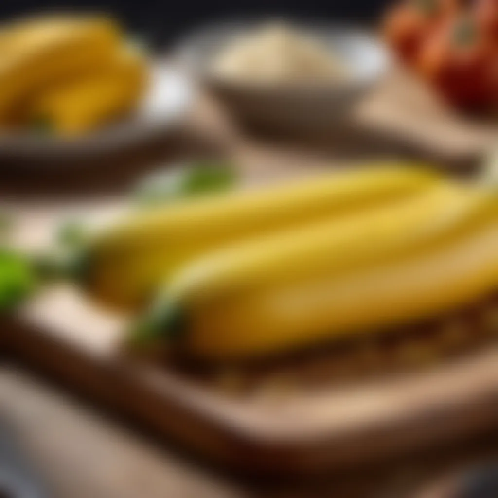 Yellow Courgette on Cutting Board