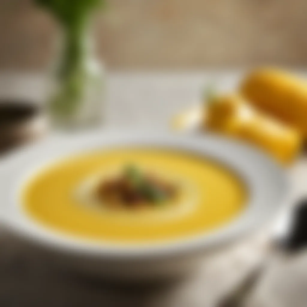 Yellow squash soup