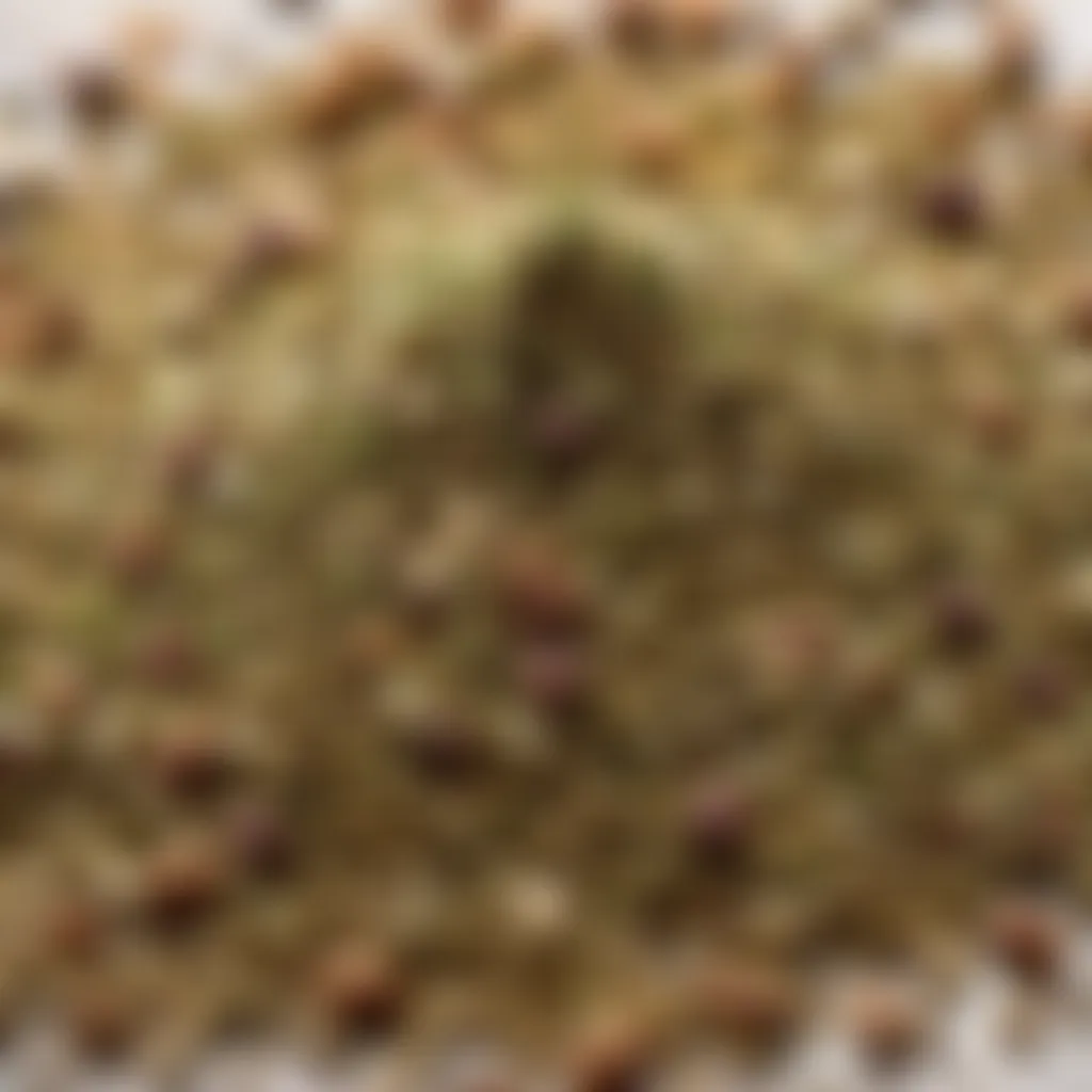 Close-up of zaatar ingredients