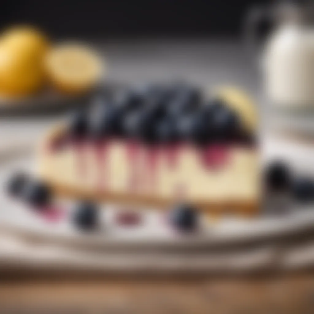 Zesty Lemon Blueberry Cheesecake