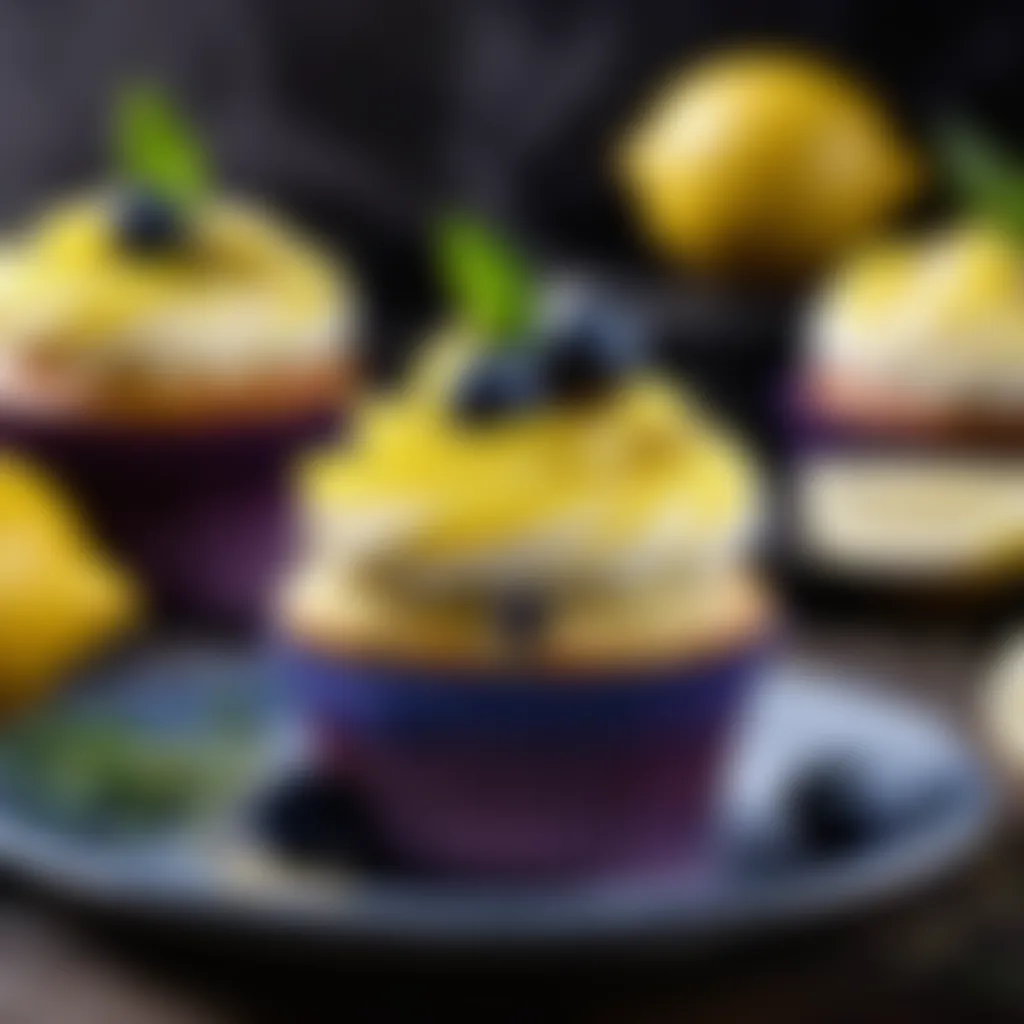 Zesty Lemon and Blueberry Cupcake with Lavender Infusion