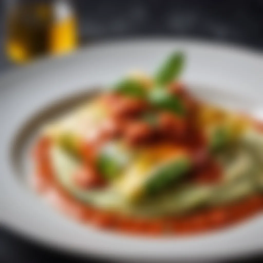 Exquisite Zucchini Ravioli with Herb Infused Tomato Sauce