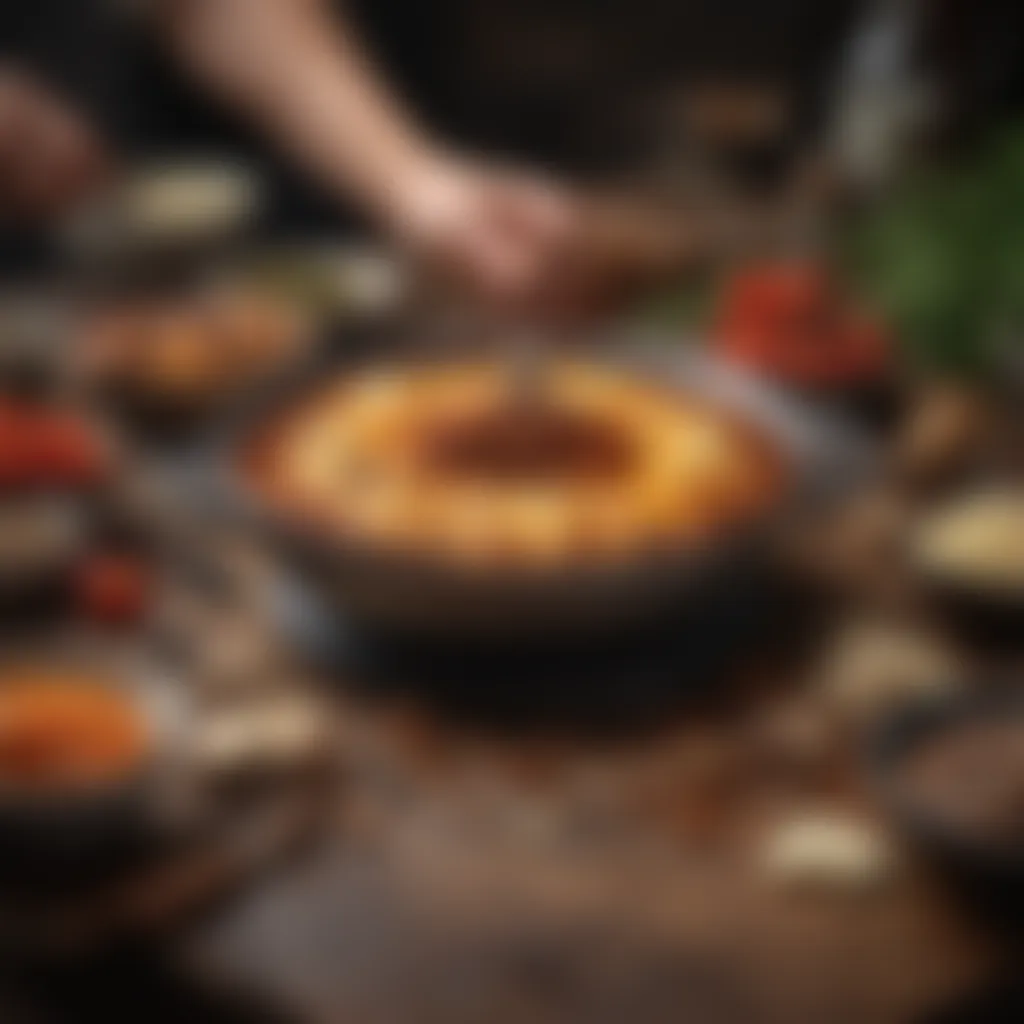 Epicurean Artistry: Crafting Perfection Artistic depiction of Zygmunt Kuska recipe preparation technique
